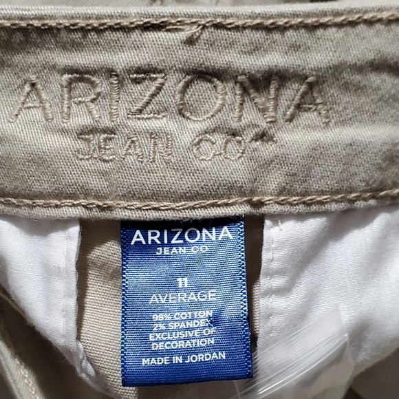 Arizona Schoolgirl Straight Tan Classic Leg Pants, NWT, 11 Average (Juniors) - Picture 11 of 14